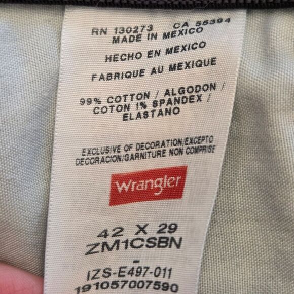 Wrangler Authentics Men's Jeans Comfort Flex Waist Relaxed Fit 5 Pocket 42/29 - Picture 6 of 7